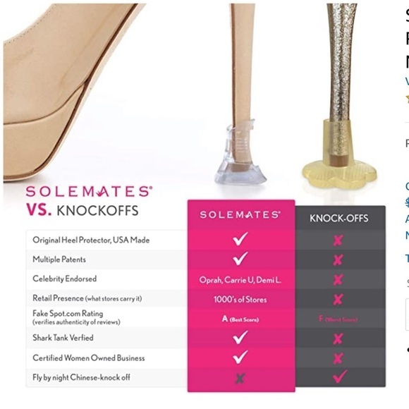 High Heel Protectors by Solemates Clear Narrow Transparent Model NWT - Picture 5 of 9